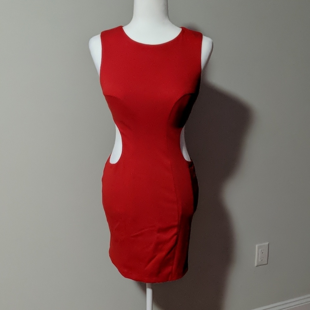 Ark & Co. Red cutout dress